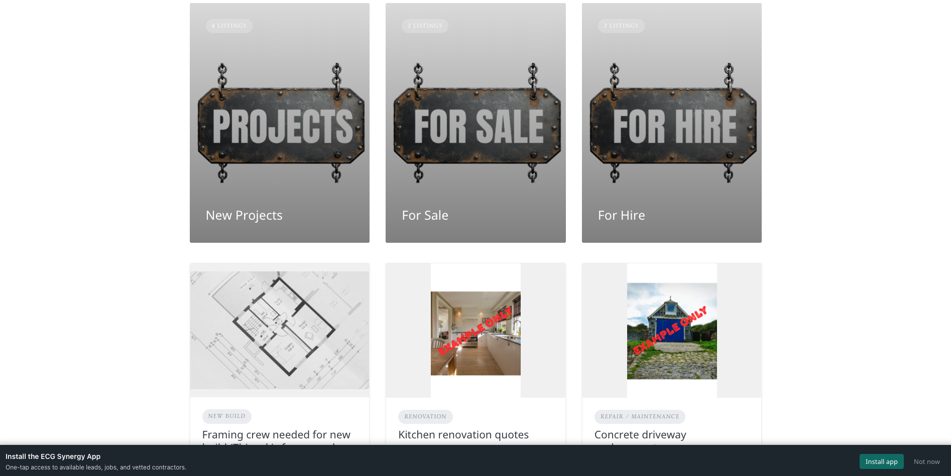 Marketplace feed preview